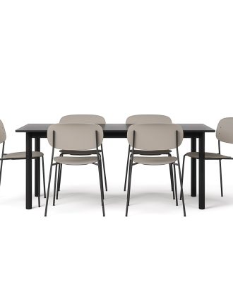 Decotique Milo/note Matgrupp 180 Cm / Beige - Matgrupper Ek Svart