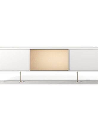 Decotique Vogue Mediabänk 180l /2w1b/ - TV-bänkar & Mediabänkar Mässing Vit