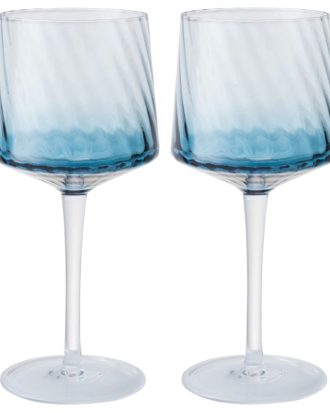 Denby Modern Deco Ginglas 2-pack 50 Cl - Martiniglas & Cocktailglas Munst Glas Blå