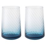 Denby Modern Deco Tumblerglas 2-pack 40 Cl - Tumblerglas Munst Glas Blå