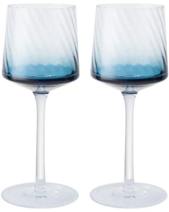 Denby Modern Deco Vinglas 2-pack 33 Cl - Vinglas Munst Glas Blå