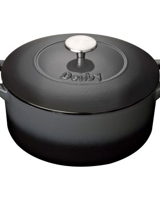 Denby Halo sgryta Rund Ø24 Cm - Grytor Gjutjärn Grå