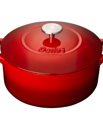 Denby Pomegranate sgryta Ø24 Cm - Grytor Gjutjärn Röd