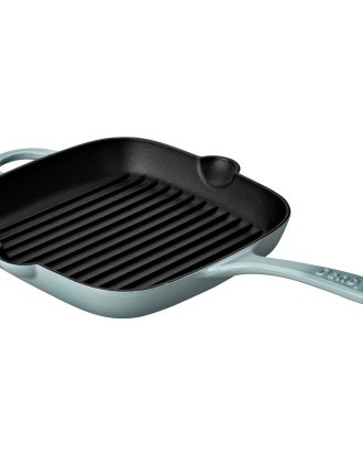 Denby Pavilion Grillpanna 25 Cm - Grillpannor Gjutjärn Ljusblå