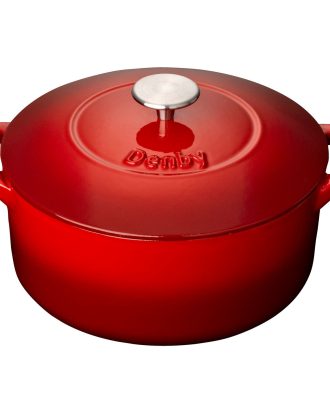 Denby Pomegranate sgryta Ø26 Cm - Grytor Gjutjärn Röd