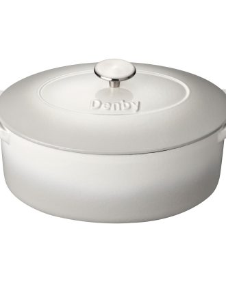 Denby Natural Canvas sgryta Oval Ø28 Cm - Grytor Gjutjärn Vit