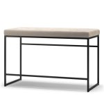 Department Bänk Svart / - Bänkar Stål Beige Sammet