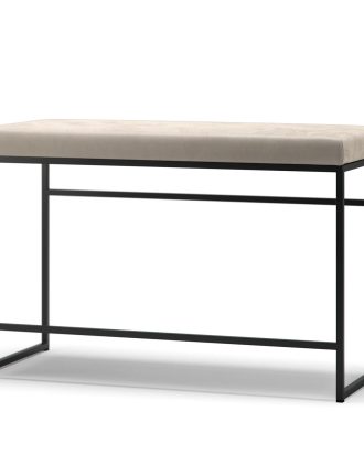 Department Bänk Svart / - Bänkar Stål Beige Sammet