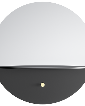 Department Pie B Väggspegel 80cm - Väggspeglar Mässing Svart