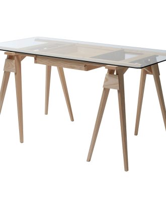 Design House Stockholm Arco Skrivbord Ljust - Skrivbord Glas Trä