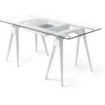 Design House Stockholm Arco Skrivbord - Skrivbord Glas Vit