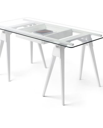 Design House Stockholm Arco Skrivbord - Skrivbord Glas Vit
