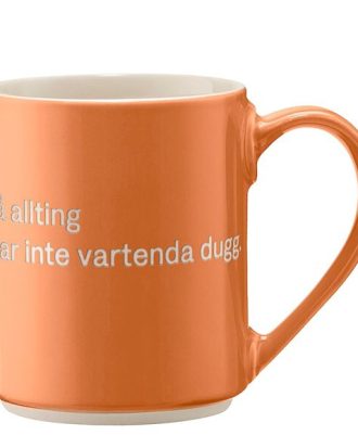 Design House Stockholm Astrid Lindgren Mugg Det Är Ingen Ordning - Kaffekoppar Stengods Orange