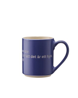 Design House Stockholm Astrid Lindgren Mugg Hyss Hittar Man Inte På - Kaffekoppar Stengods Blå