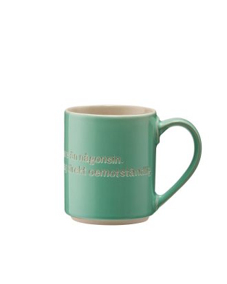 Design House Stockholm Astrid Lindgren Mugg Jag Är Fräknigare - Kaffekoppar Stengods Grön