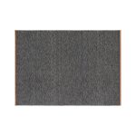 Design House Stockholm Björk Matta 170 x 240 Cm Mörkgrå - Ullmattor Läder Svart