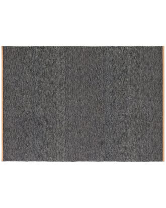 Design House Stockholm Björk Matta 170 x 240 Cm Mörkgrå - Ullmattor Läder Svart