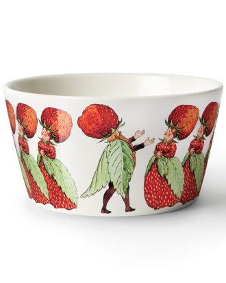 Design House Stockholm Elsa Beskow Skål 50 Cl Jordgubbsfamiljen - Dessertskålar Benporslin Vit