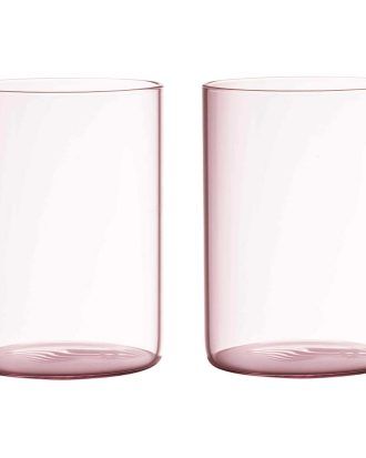 Design Letters Favourite Dricksglas 2-pack The Mute Collection - Dricksglas Borosilikatglas Rosa