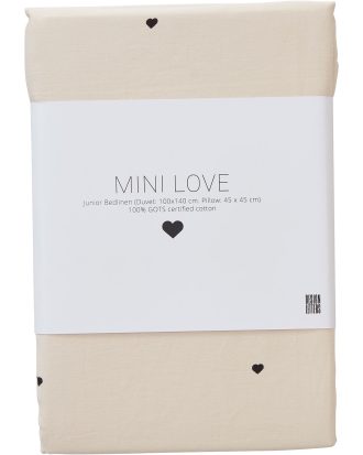 Design Letters Mini Favorite Junior Påslakanset - Barnsängkläder Bomull Beige