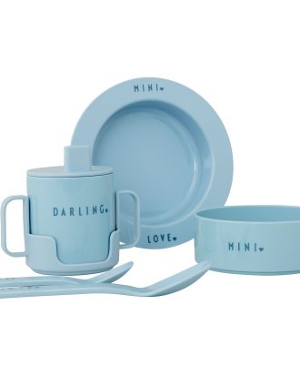 Design Letters Mini Favourite Startset - Serviser & Startset Tritan Ljusblå