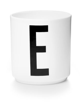 Design Letters Personlig Porslinsmugg E - Tekoppar Benporslin Vit