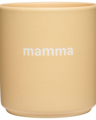 Design Letters Vip Favourite Kopp 25 Cl Mom Collection Mamma - Kaffekoppar Benporslin Gul