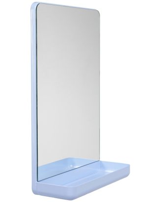 Design Letters Mirror & More Väggspegel - Väggspeglar Pulverlackat Stål Ljusblå