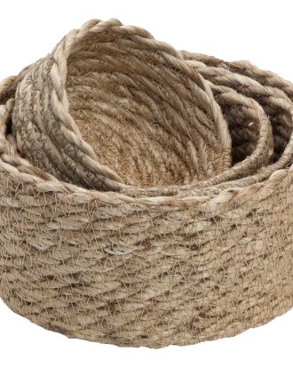 Dixie Elin Mini Twist Korgar 4-pack - Korgar Jute Natural Grey