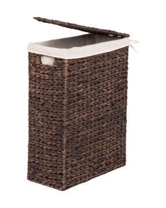 Dixie Water Hyacinth Fishbone Rectangular Tvättkorg - Tvättkorgar Vattenhyacint Brun