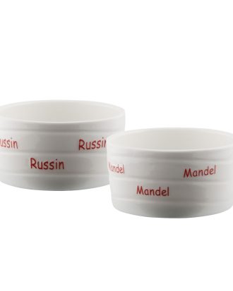 Dorre Alva Russin- Och Mandelskålar 2-pack - Serveringsskålar Keramik Vit