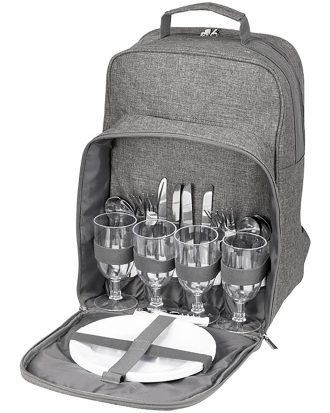 Dorre Peri Picknickväska Till Fyra Personer - Picknickkorgar Aluminium Grå