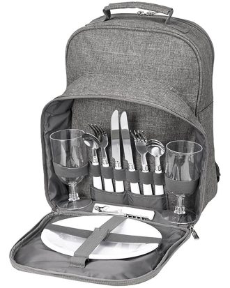 Dorre Peri Picknickväska Till Två Personer - Picknickkorgar Aluminium Grå
