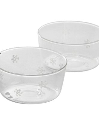 Dorre Snöstjärna Skålar 2-pack - Serveringsskålar Glas Klar