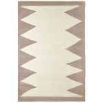 Dusty Deco Zig Zag matta Beige 300x400 Cm - Tuftade mattor Ull Vit