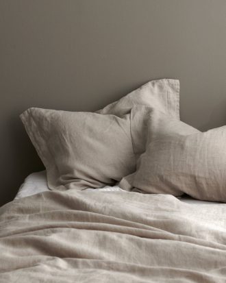 Ellos - Örngott Candice i tvättat lin - Beige - 50X90