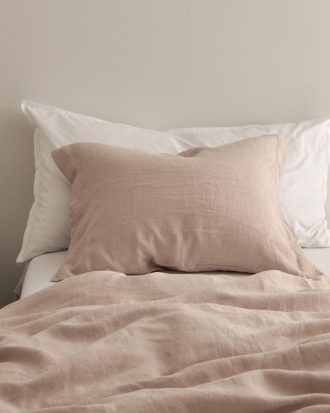 Ellos - Örngott Candice i tvättat lin - Beige - 50X90