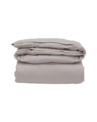 Lexington - Påslakan Hotel Lyocell Stripe Duvet - Beige - 220X220