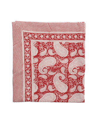 Chamois - Duk Big Paisley - Röd - 150X230