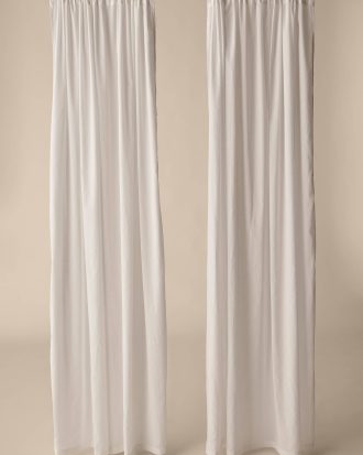 &Home - Kanallängd i bomullsvoile 2-pack - Vit - 250