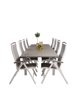 Venture Home - Matgrupp Albany med 8st matstolar Albany - Grå