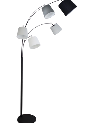 By Rydéns - Foggy golvlampa 5-låg - Svart