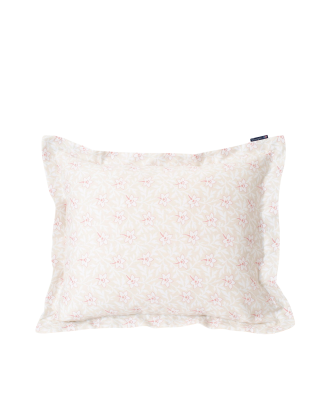 Lexington - Örngott Flower Print Cotton Sateen Pillowcase 50x60 cm - Beige - 50X60
