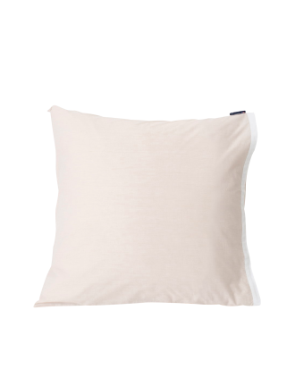 Lexington - Örngott Contrast Cotton Chambray Pillowcase 65x65 cm - Beige - 65X65