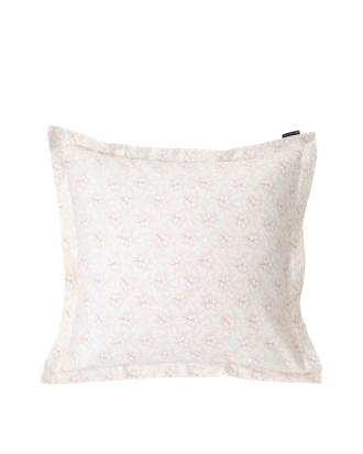 Lexington - Örngott Flower Print Cotton Sateen Pillowcase 65x65 cm - Beige - 65X65