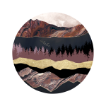 Malerifabrikken - Tavla Autumn Mountains 1 - Röd - 90X90