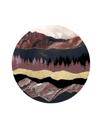 Malerifabrikken - Tavla Autumn Mountains 1 - Röd - 90X90