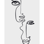 Malerifabrikken - Poster Faces 2 - Beige - 70X100