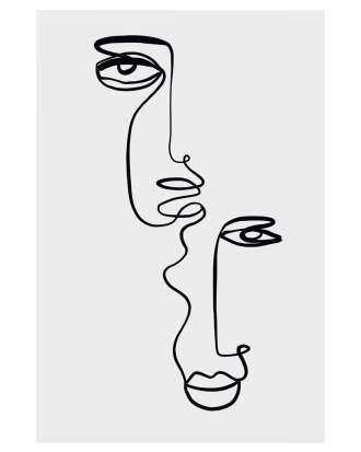 Malerifabrikken - Poster Faces 2 - Beige - 70X100