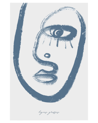 Malerifabrikken - Poster Lignes grasses 2 - Beige - 70X100